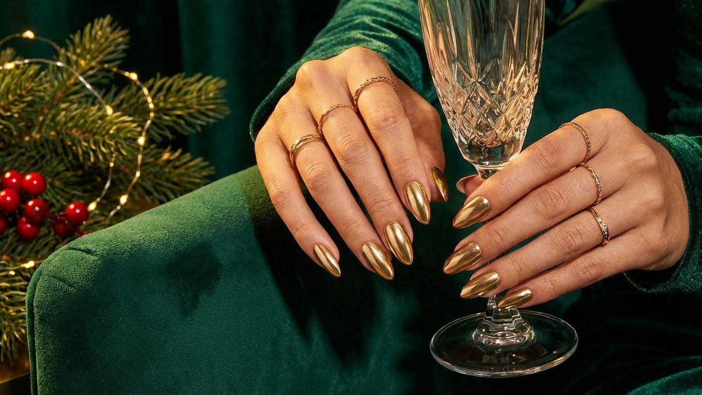 Sparkle Up Your Winter Look with These Glittering Nail Trends