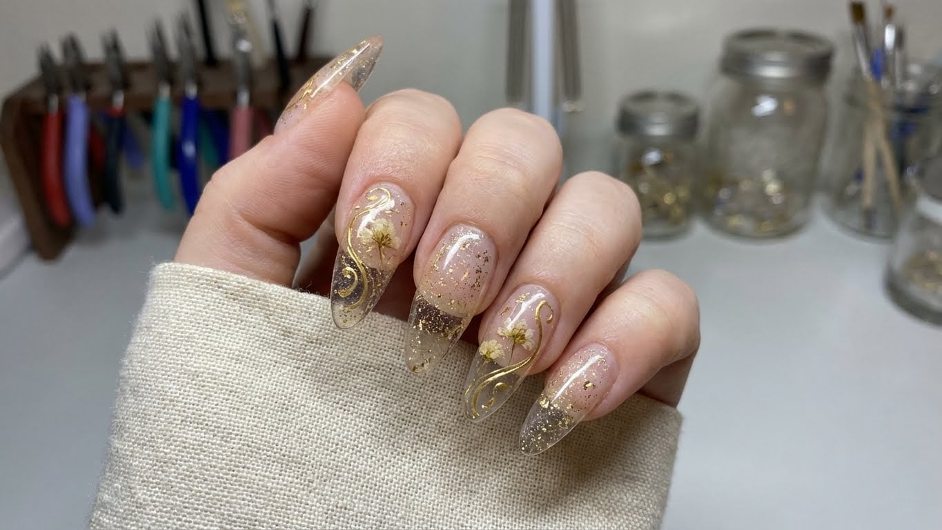 Shine Bright this Festive Season: A Guide to Gold Christmas Nails