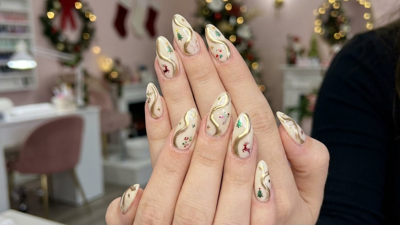Shine Like a Star: The Ultimate Guide to Gold Christmas Nails