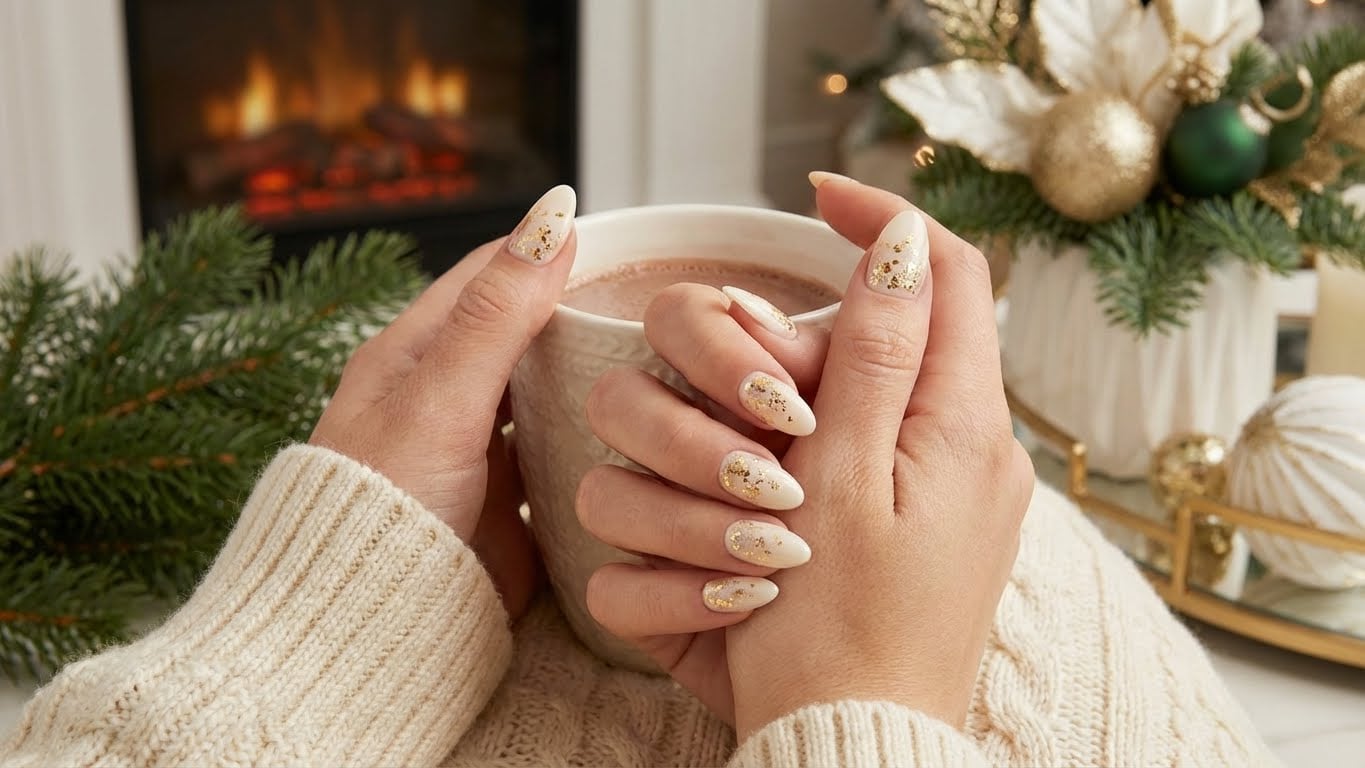 Deck the Halls with Gold: A Guide to Christmas Nails
