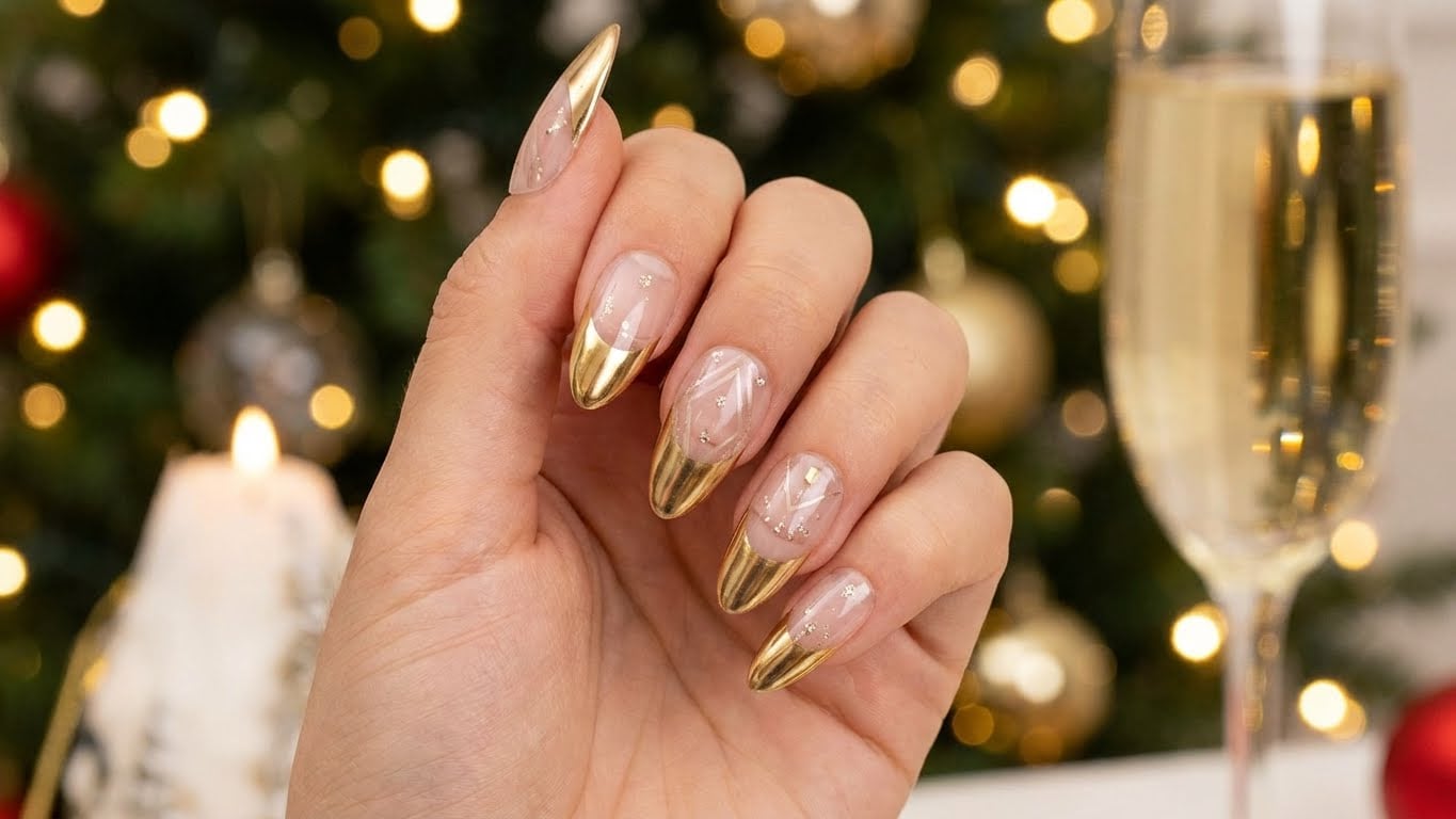 Shine this Holiday Season: A Comprehensive Guide to Gold Christmas Nails